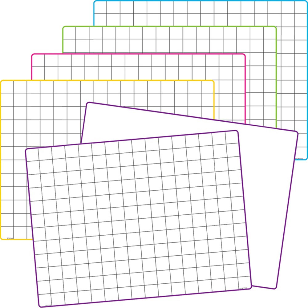 Double-Sided Math Grid Dry Erase Boards, Pack of 10 - TCR77253 | Teacher Created Resources | Dry Erase Boards