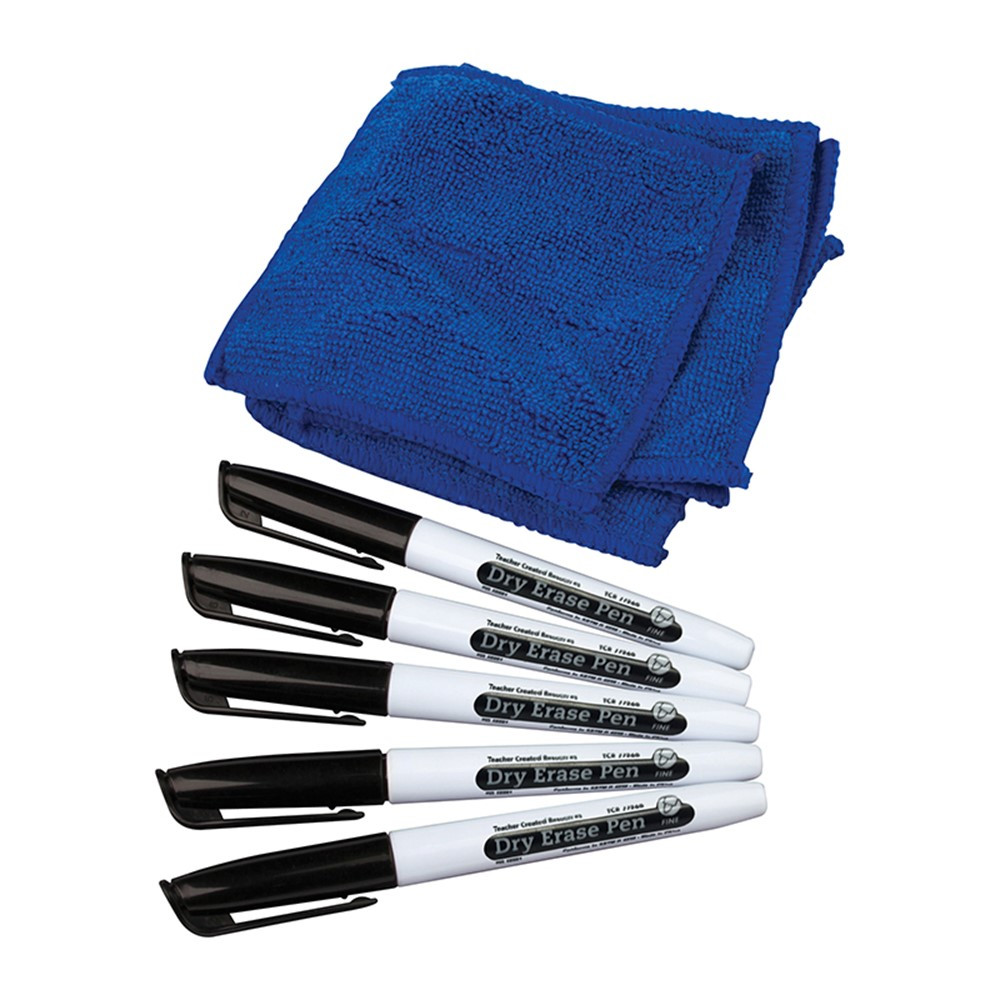Dry Erase Pens & Microfiber Towels - TCR77268