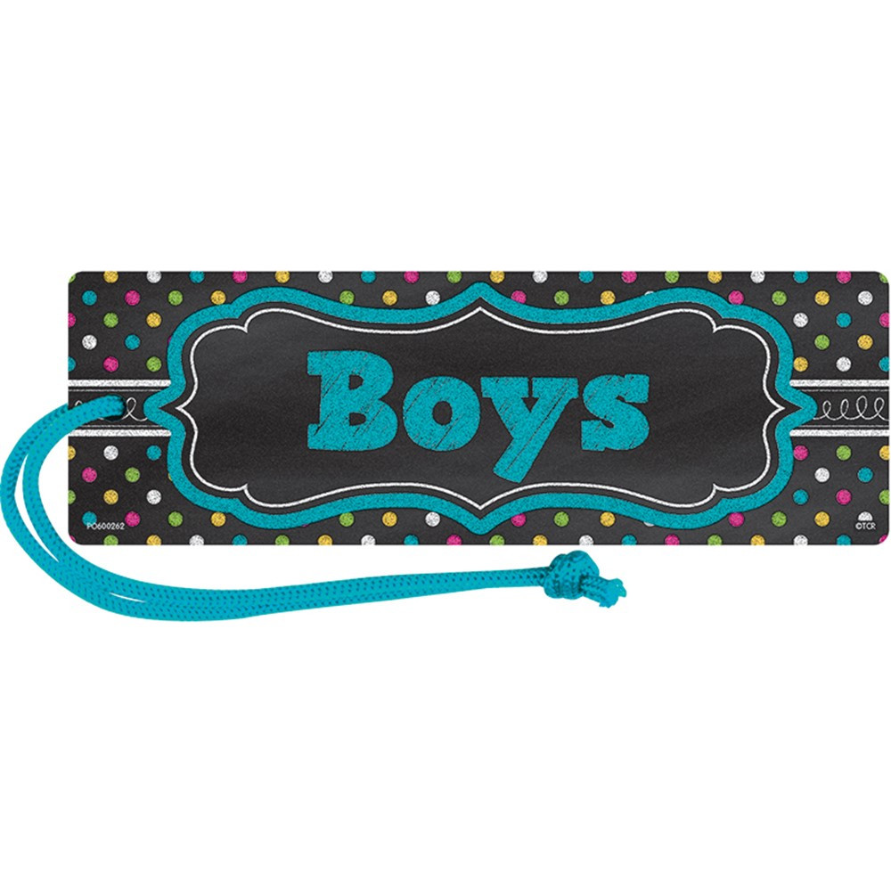 TCR77278 - Chalkboard Brights Magnetic Boys Pass in Hall Passes