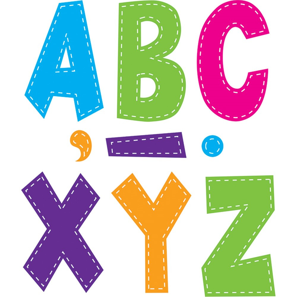 TCR77281 - Multi Bright Stitch 7In Fun Font Letters in Letters