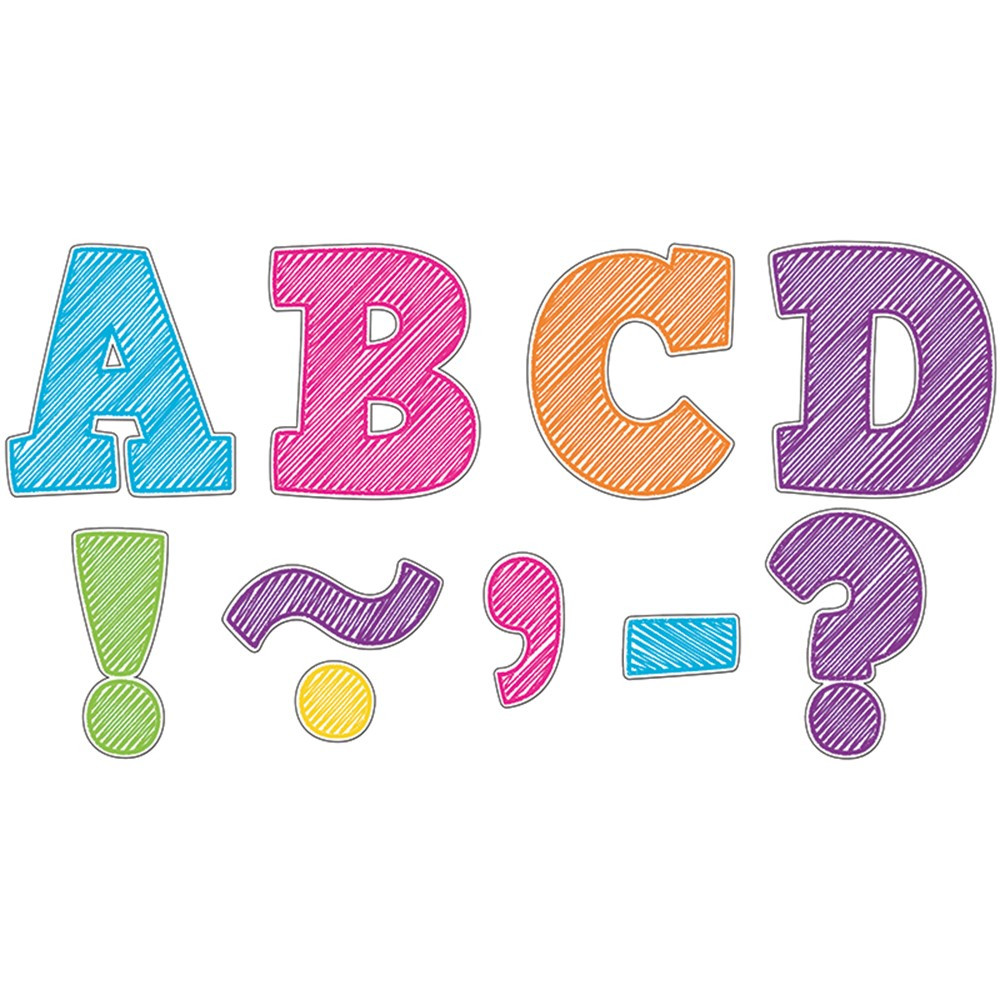 TCR77292 - Scribble Bold Block 3 Magnetic Letters in Letters
