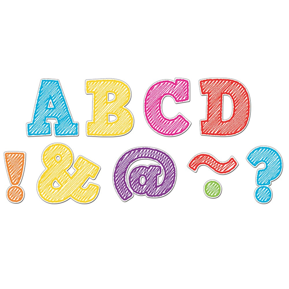 Teacher Created Resources Scribble Bold Block 2 Magnetic Letters
