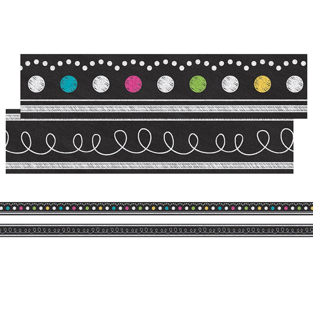 TCR77312 - Chalkboard Brights Ribbon Runner in Border/trimmer