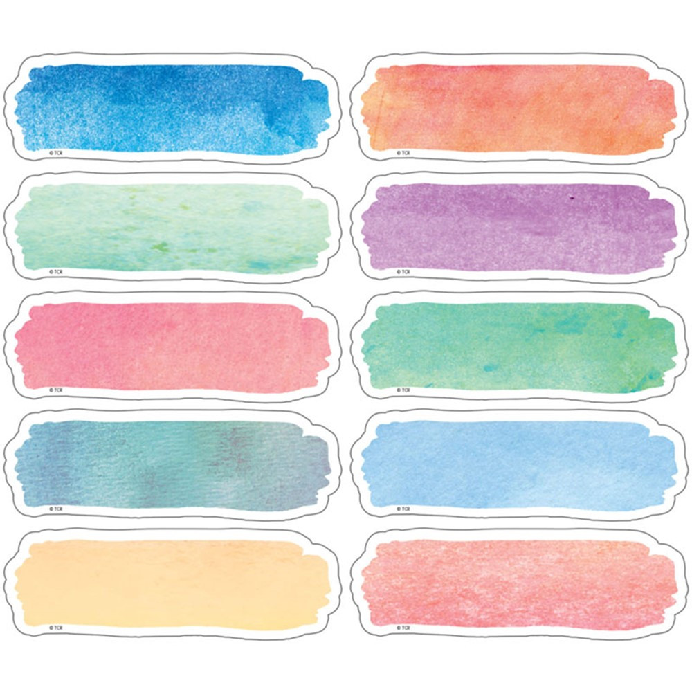 TCR77362 - Watercolor Labels Magnetic Accents in Accents
