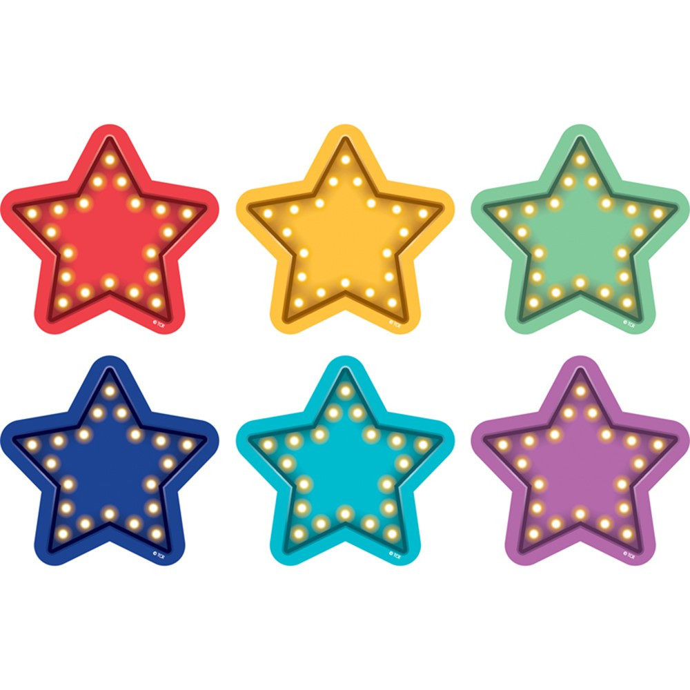 TCR77378 - Marquee Stars Vinyl Floor Markers Spot On in Classroom Management