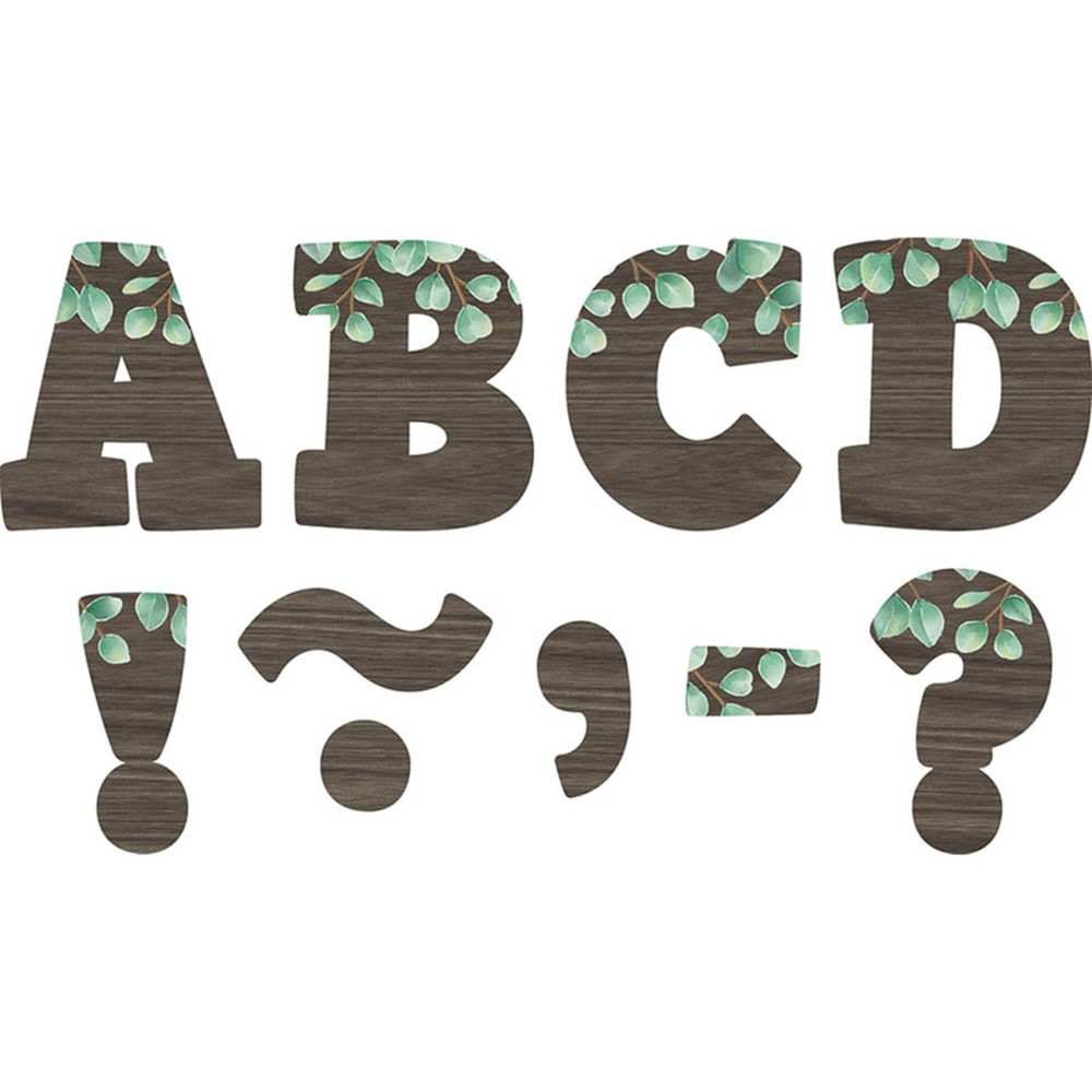 Eucalyptus Bold Block 3 Magnetic Letters - TCR77485 | Teacher Created Resources | Letters"