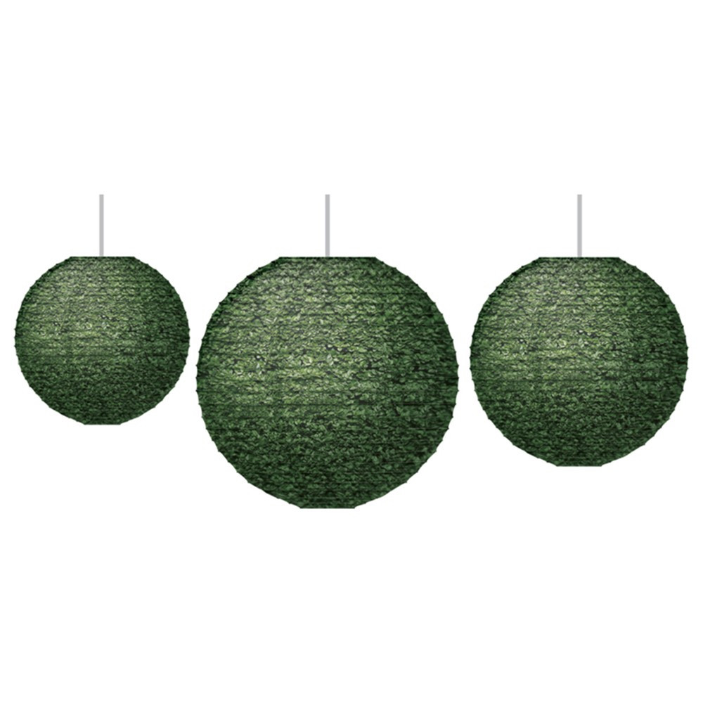Boxwood Hanging Paper Lanterns, Pack of 3 - TCR77504 | Teacher Created Resources | Accents
