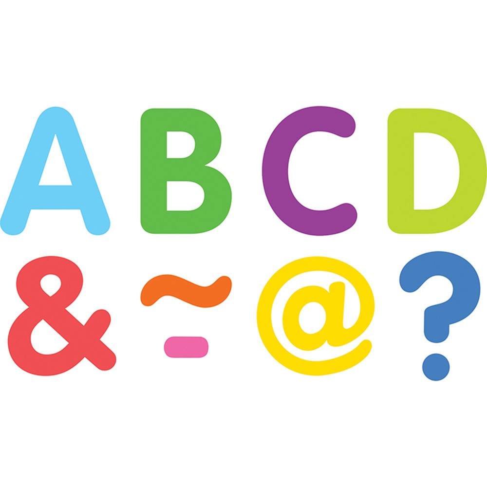 Colorful Classic 2" Magnetic Letters, 87 Pieces - TCR77570 | Teacher Created Resources | Letters