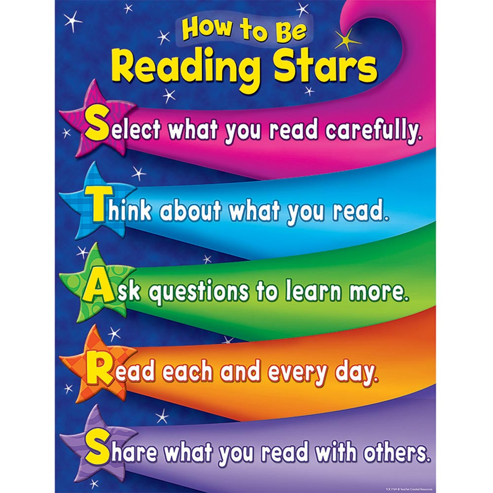 TCR7769 - Reading Stars Chart in Language Arts