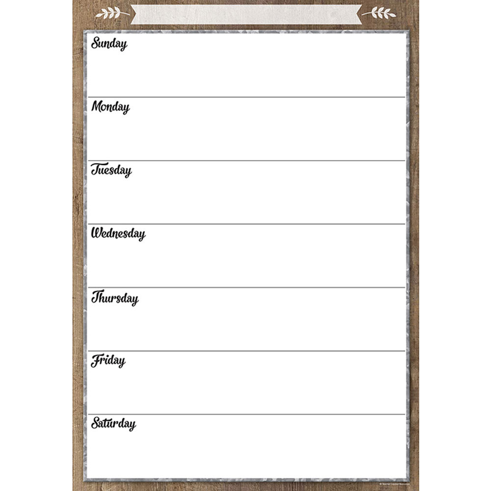 TCR77873 - Clingy Thingie Weekly Schedule Home Sweet Classroom in Calendars