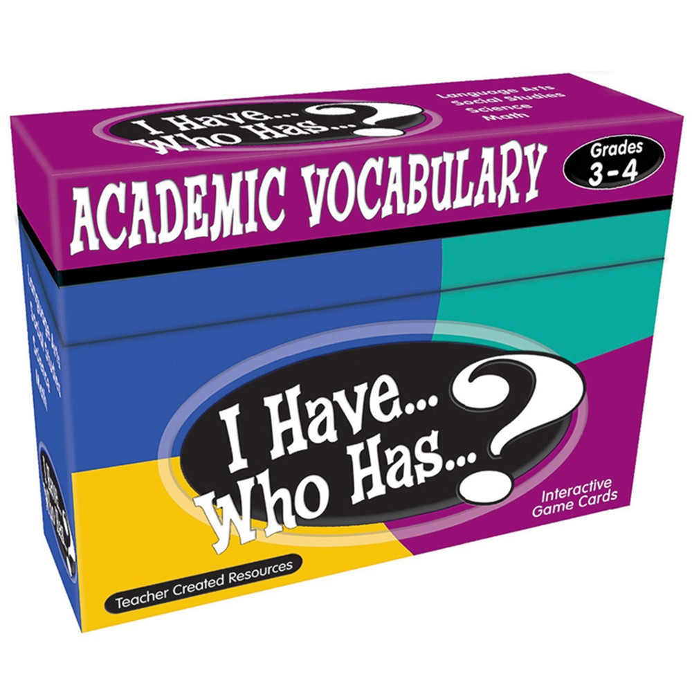 TCR7842 - I Have Who Has Gr 3-4 Academic Vocabulary Games in Language Arts