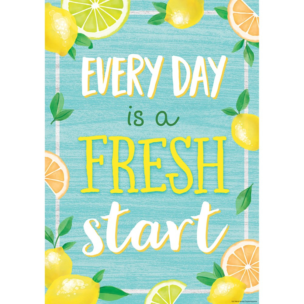 Every Day Is a Fresh Start Positive Poster - TCR7958 | Teacher Created Resources | Motivational