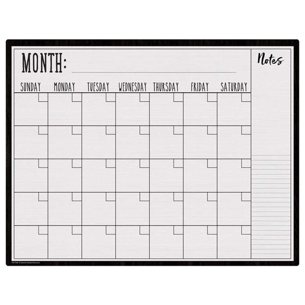 Modern Farmhouse Calendar Write-On/Wipe-Off Chart - TCR7960 | Teacher Created Resources | Classroom Theme