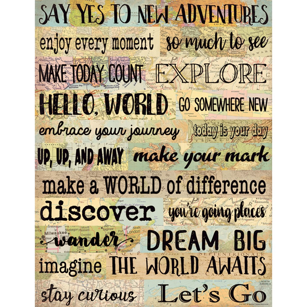 Travel the Map New Adventures Chart - TCR7965 | Teacher Created Resources | Classroom Theme