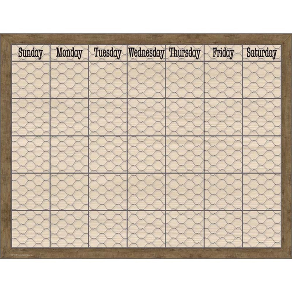 Home Sweet Classroom Chicken Wire Calendar Chart, 17 x 22" - TCR7975 | Teacher Created Resources | Calendars"