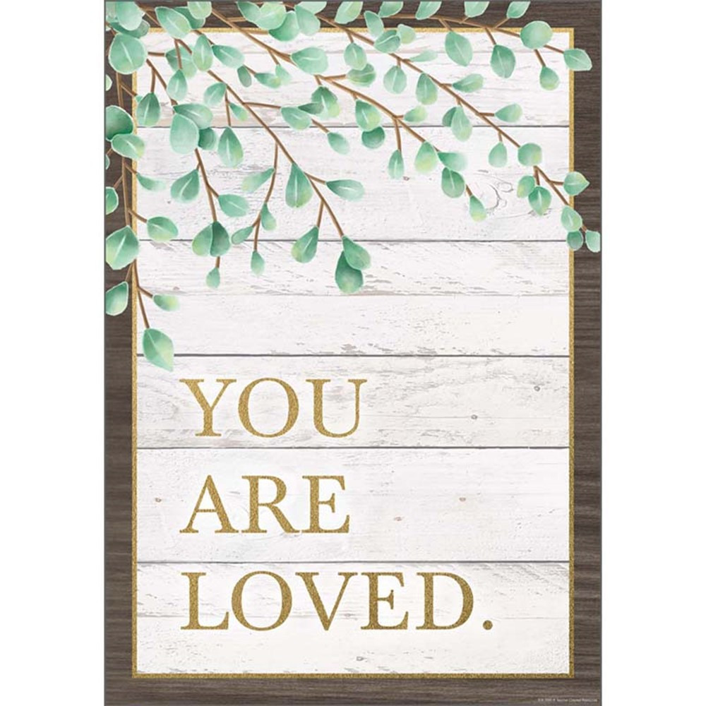 You Are Loved Positive Poster, 13-3/8 x 19" - TCR7976 | Teacher Created Resources | Motivational"