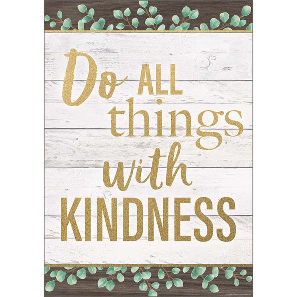 Do All Things With Kindness Positive Poster, 13-3/8 x 19" - TCR7977 | Teacher Created Resources | Motivational"