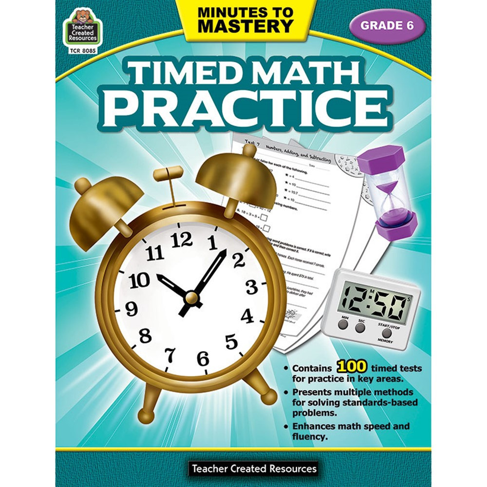 TCR8085 - Minutes To Mastery Timed Math Gr 6 Practice in General