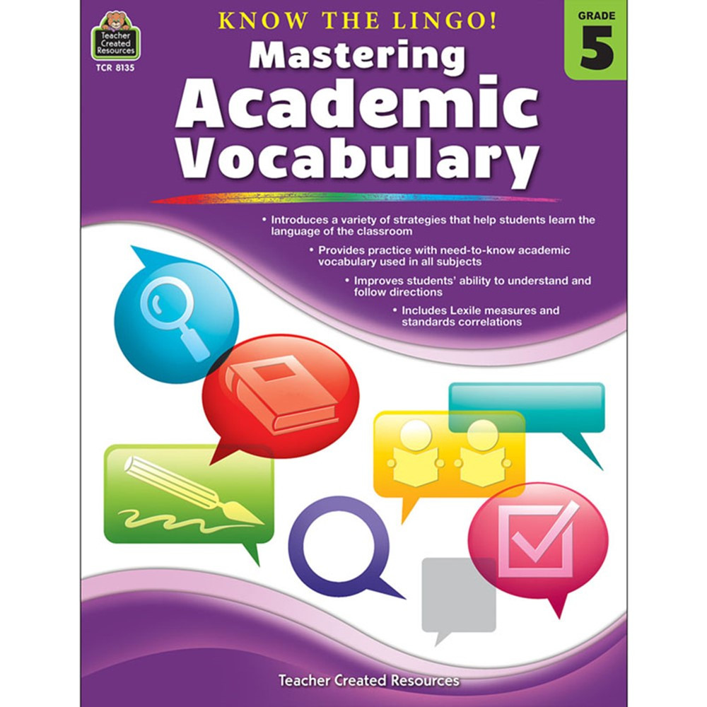 TCR8135 - Know The Lingo Gr 5 Mastering Academic Vocabulary in Vocabulary Skills