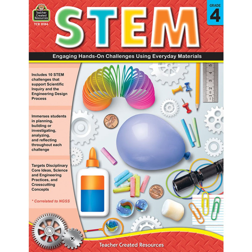 TCR8184 - Stem Using Everyday Materials Gr 4 Engaging Hands-On Challenges in Activity Books & Kits