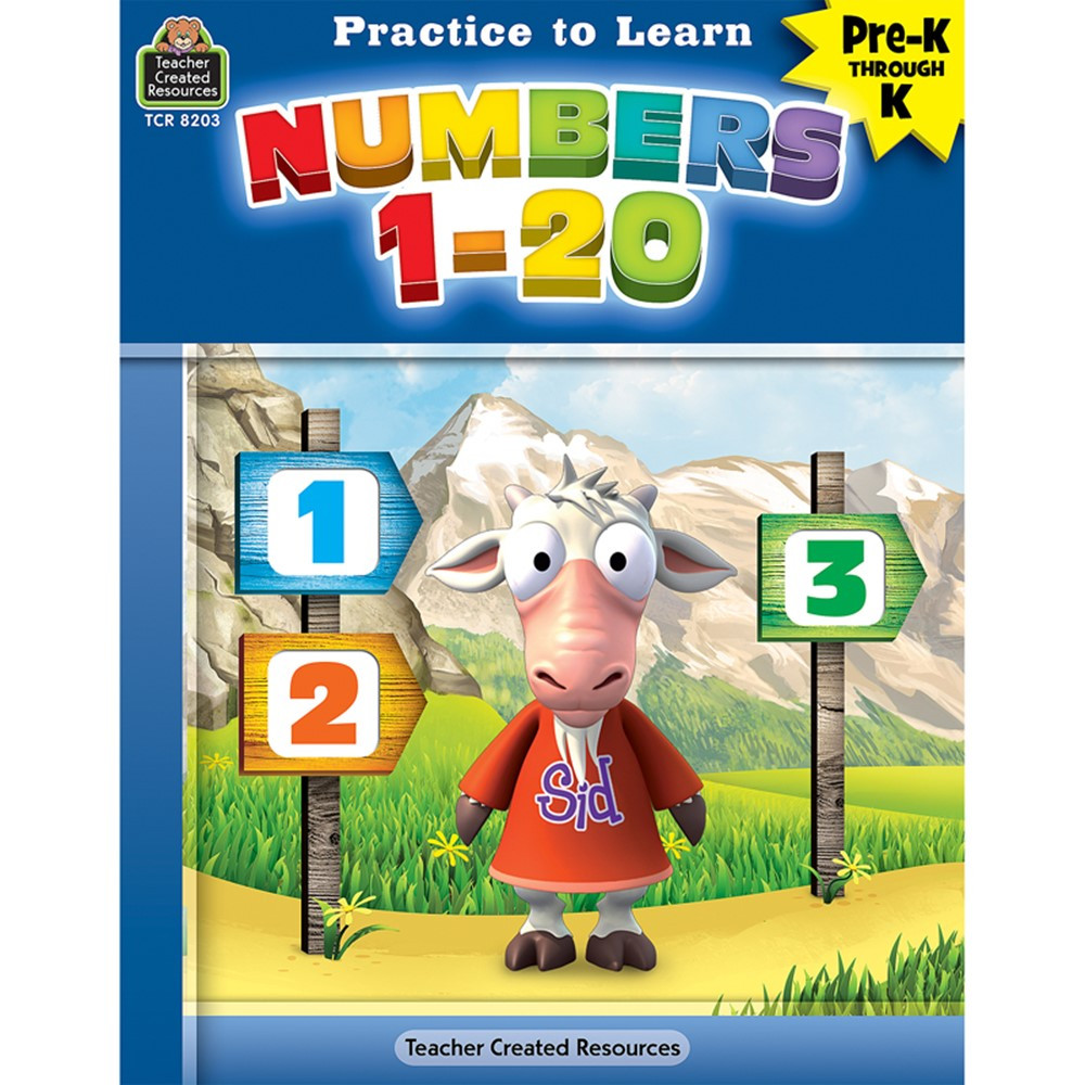 Practice to Learn: Numbers 1-20 Grades PreK-K - TCR8203 | Teacher Created Resources | Numeration