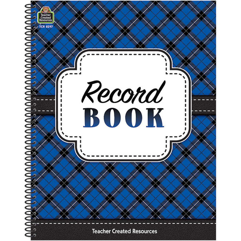 TCR8297 - Plaid Record Book in Plan & Record Books
