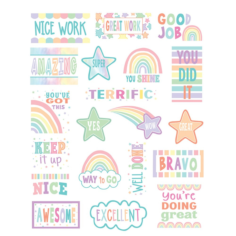 Pastel Pop Stickers, Pack of 120 - TCR8423 | Teacher Created Resources | Stickers