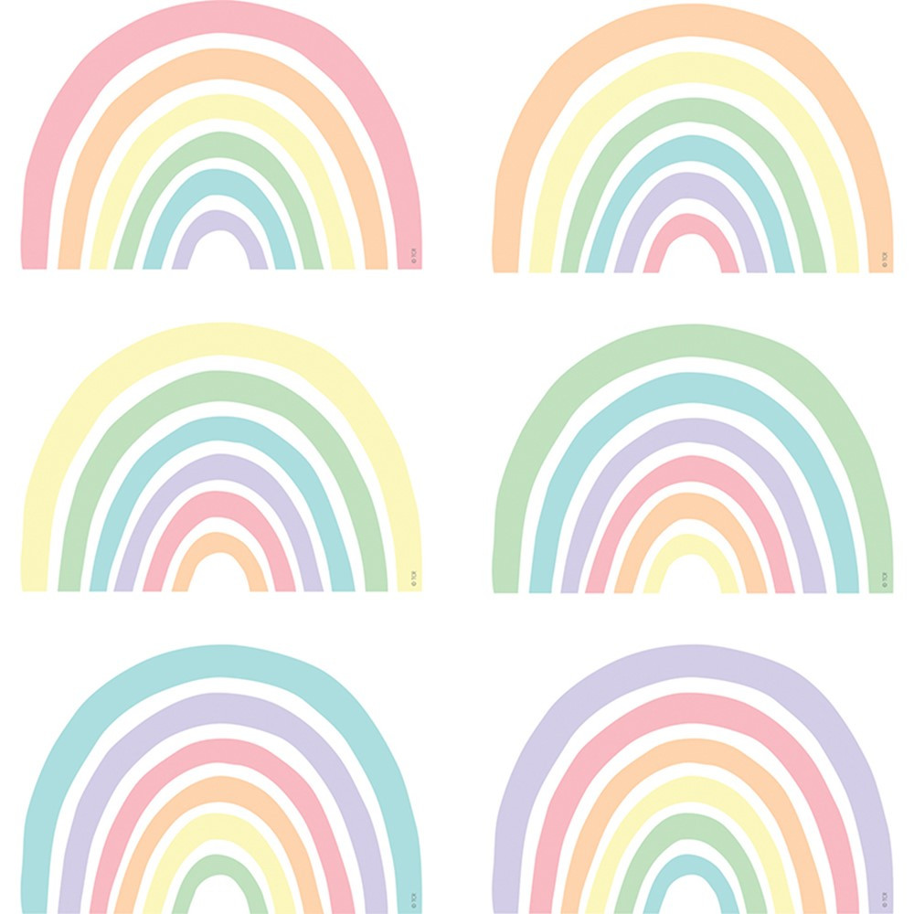 Pastel Pop Rainbows Accents, Pack of 30 - TCR8443 | Teacher Created Resources | Accents