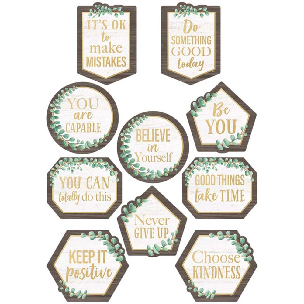 Eucalyptus Positive Sayings Accents, Pack of 30 - TCR8464 | Teacher Created Resources | Accents