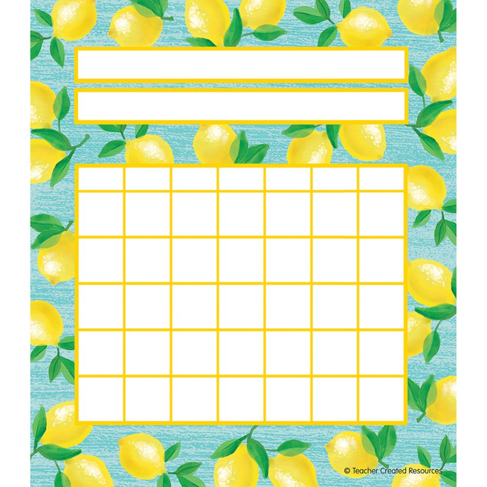Lemon Zest Incentive Charts, Pack of 36 - TCR8486 | Teacher Created Resources | Incentive Charts
