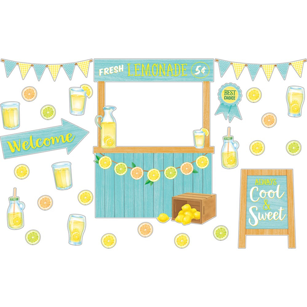 Lemon Zest Lemonade Stand Bulletin Board Set - TCR8491 | Teacher Created Resources | Classroom Theme