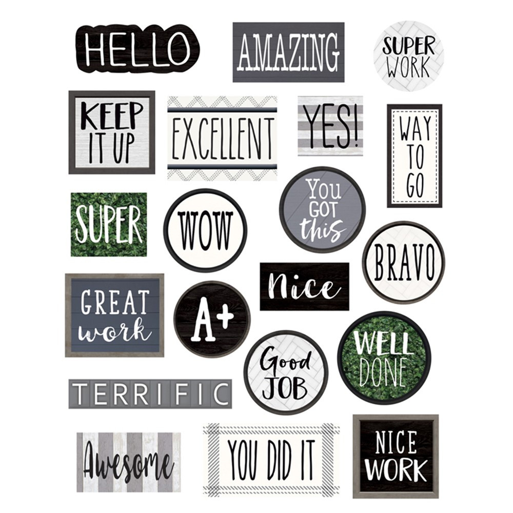 Modern Farmhouse Stickers, Pack of 120 - TCR8521