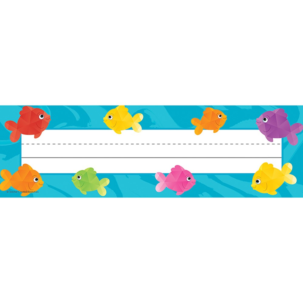 Colorful Fish Flat Name Plates, Pack of 36 - TCR8559, Teacher Created  Resources