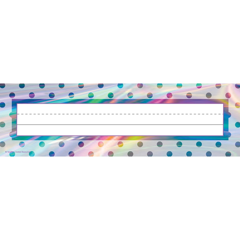 Iridescent Flat Name Plates - TCR8677 | Teacher Created Resources | Name Plates