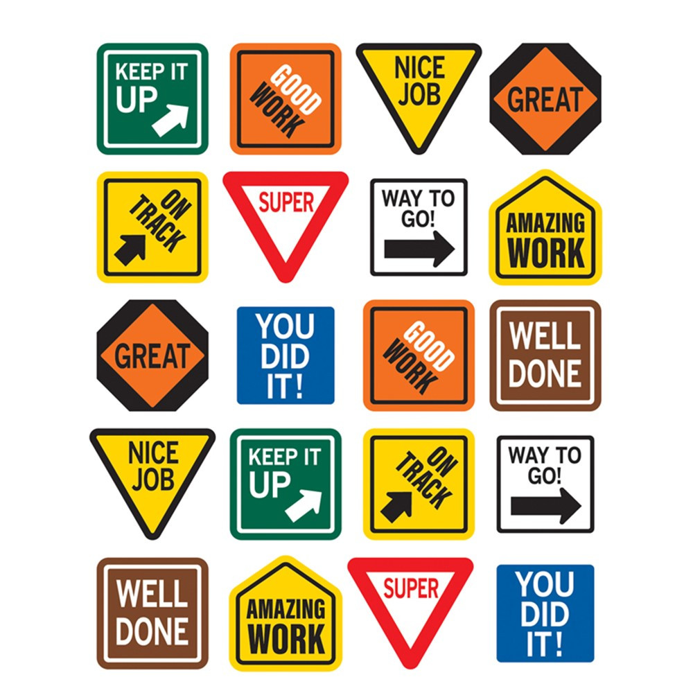 Under Construction Positive Stickers - TCR8684 | Teacher Created Resources | Stickers