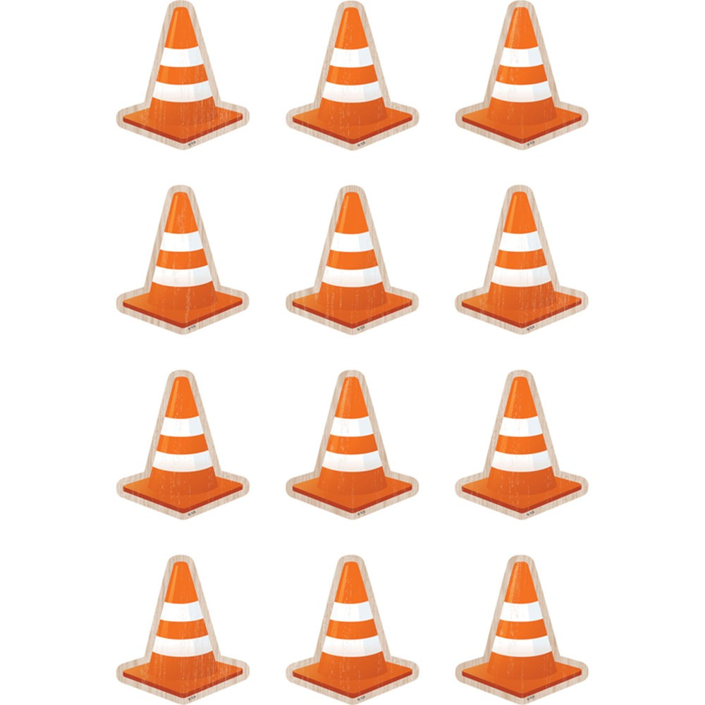 Under Construction Cones Mini Accents - TCR8746 | Teacher Created Resources | Accents
