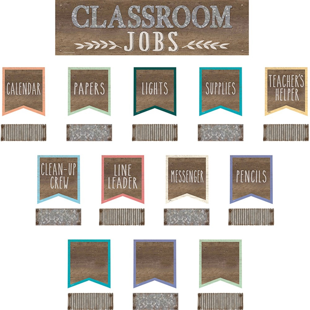 TCR8801 - Classroom Jobs Mini Bb St Home Sweet Classroom in Classroom Theme