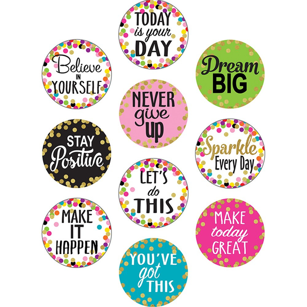 TCR8890 - Confetti Positive Sayings Accents in Accents