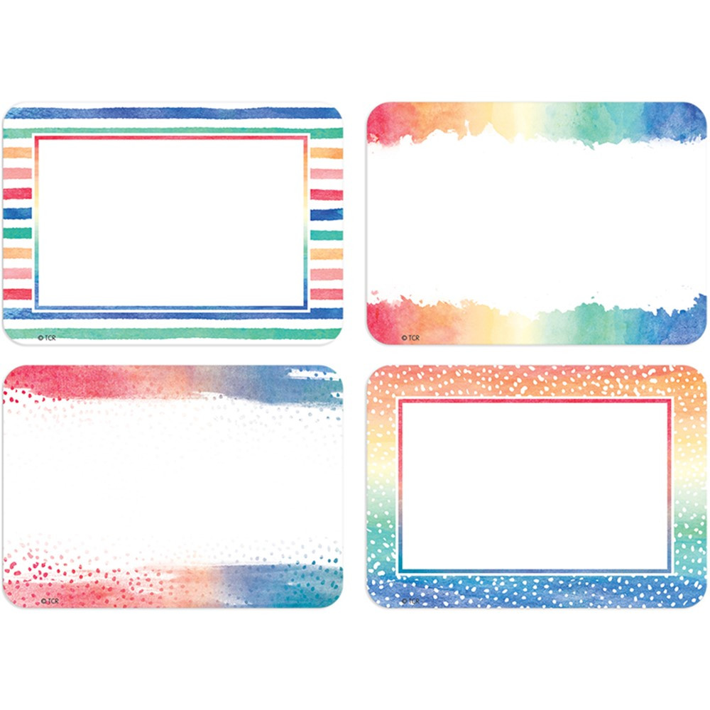 TCR8968 - Watercolor Name Tags/Labels in Name Tags