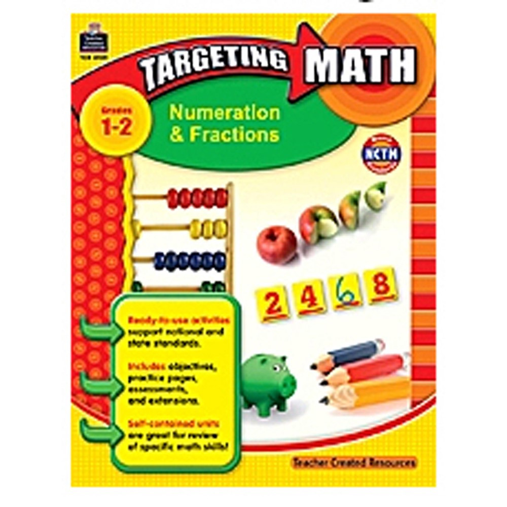 TCR8989 - Gr 1-2 Targeting Math Numeration & Fractions in Fractions & Decimals