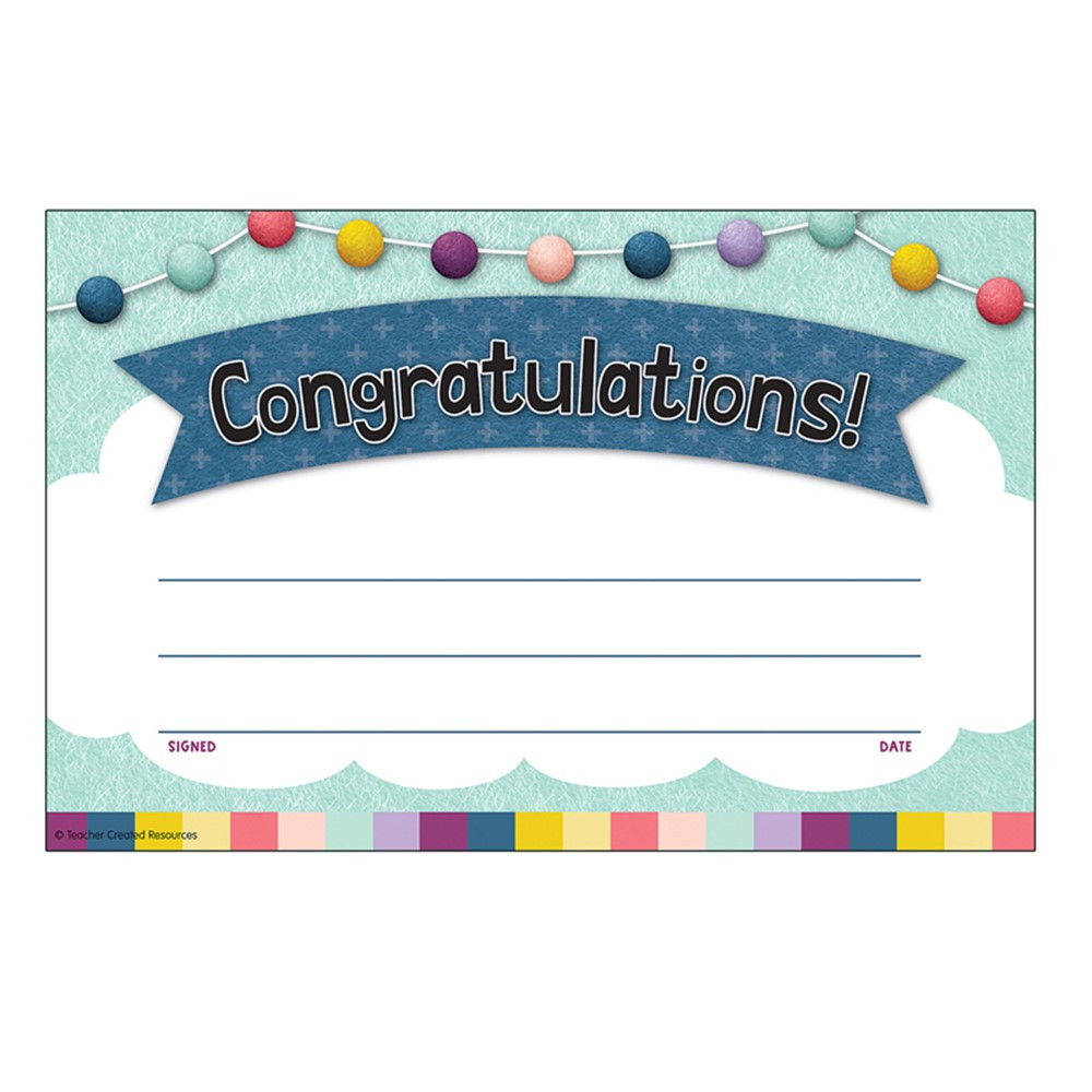 Oh Happy Day Congratulations Awards, Pack of 30 - TCR9041 | Teacher Created Resources | Awards