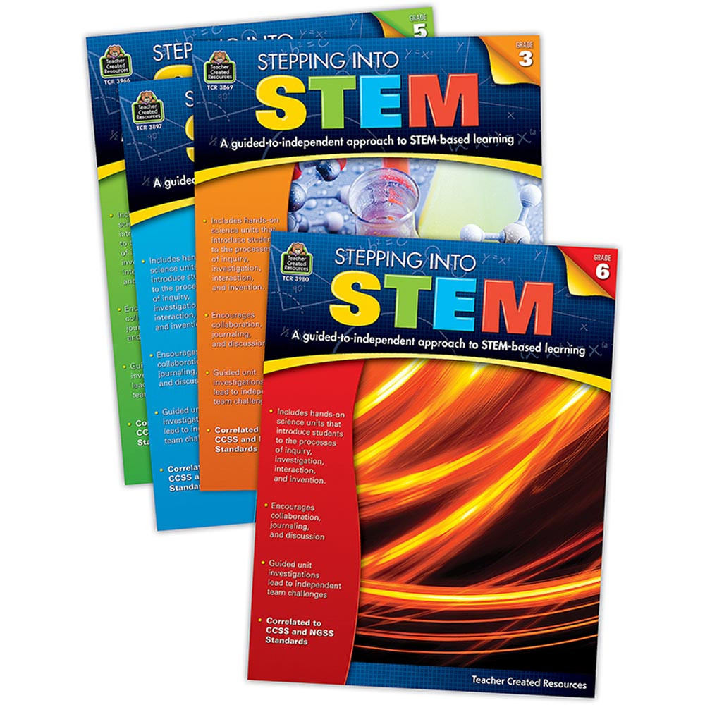 TCR9536 - Stepping Into Stem Set Of 4 in Activity Books & Kits