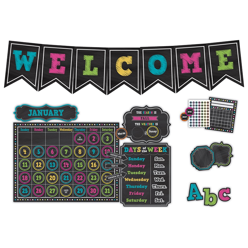 TCR9665 - Chalkboard Brights Set in Accents