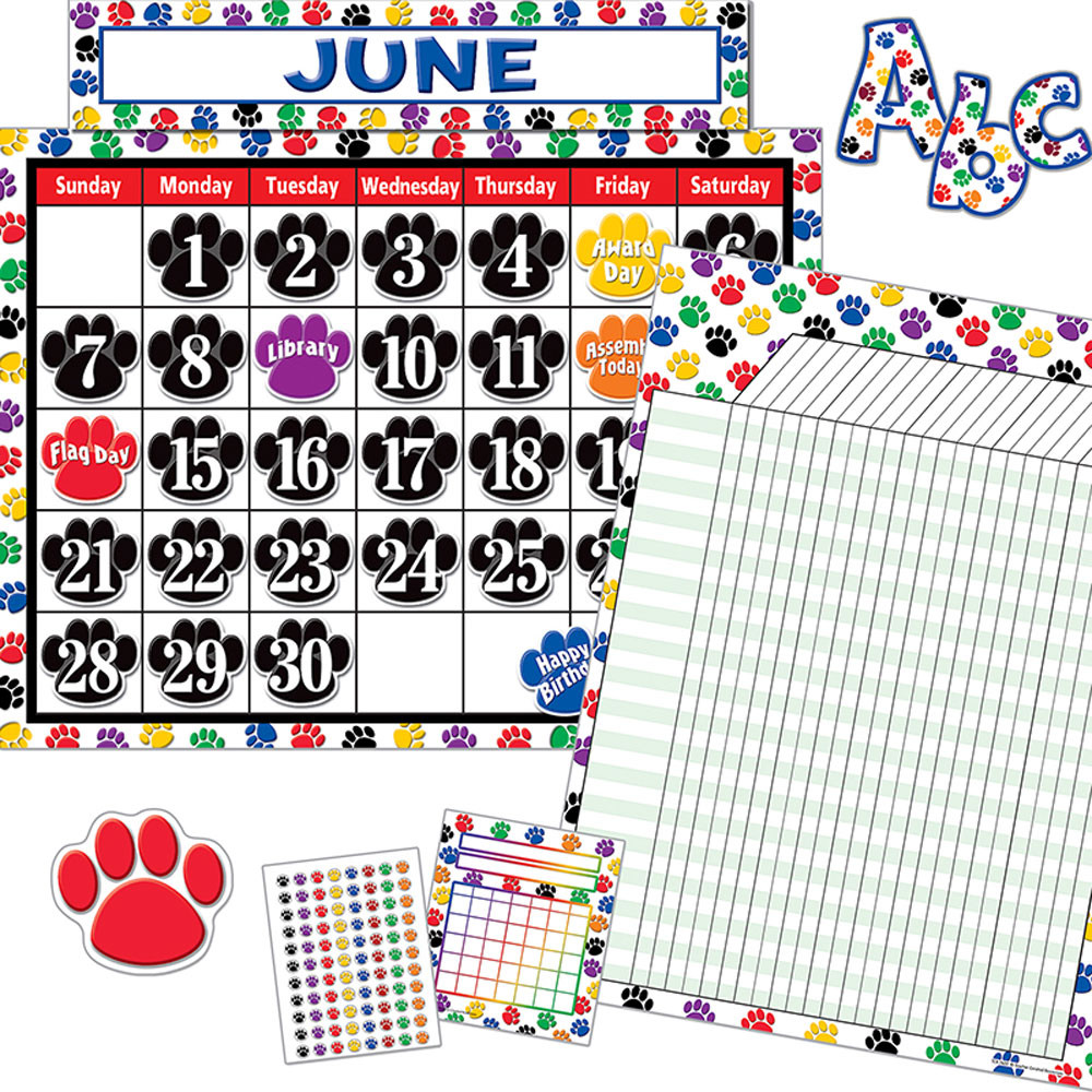 TCR9668 - Paw Prints Set in Accents