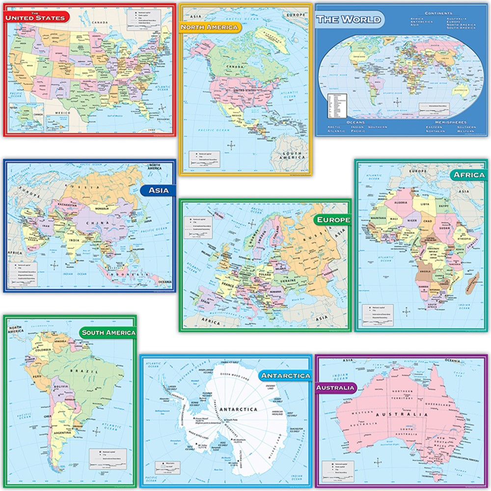 Teacher Created Resources South America Map Chart
