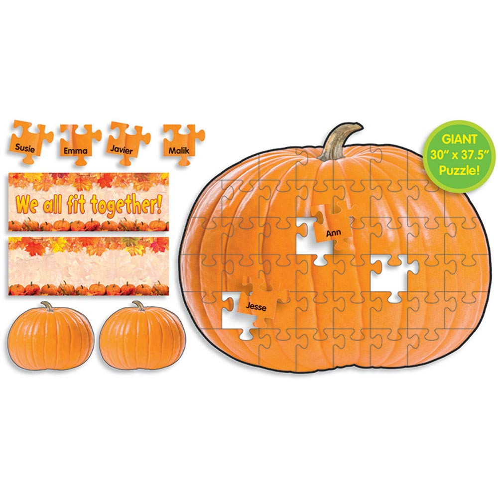 TF-8027 - Pumpkin Puzzle Bulletin Board Set in Holiday/seasonal