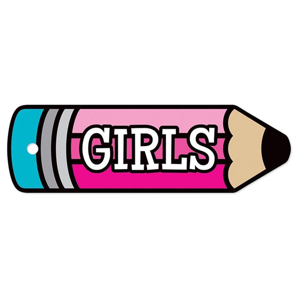 TOP10113 - Plastic Hall Pass Girls Pencil in Hall Passes