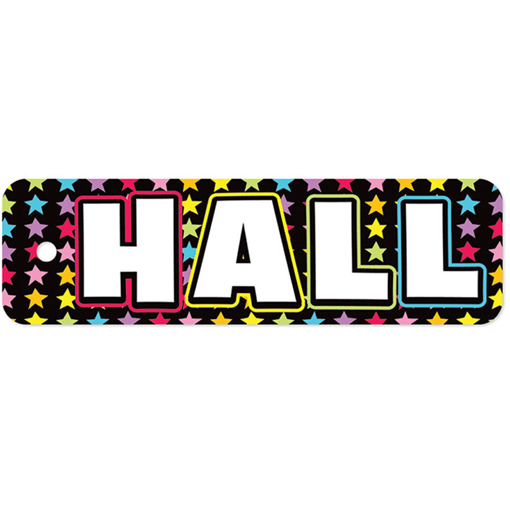 TOP10158 - Plastic Hall Pass Neon Black in Hall Passes