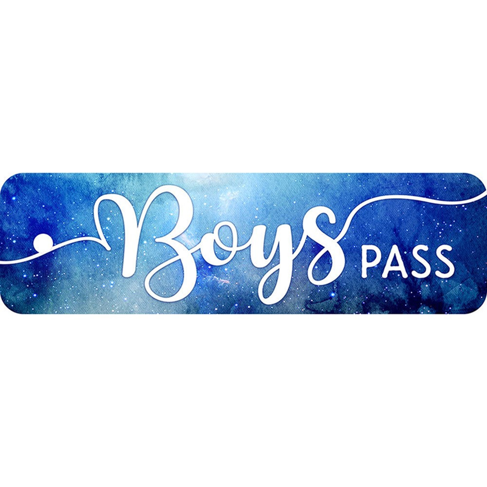 TOP10168 - Plastic Hall Pass Galxy Script Boys in Hall Passes