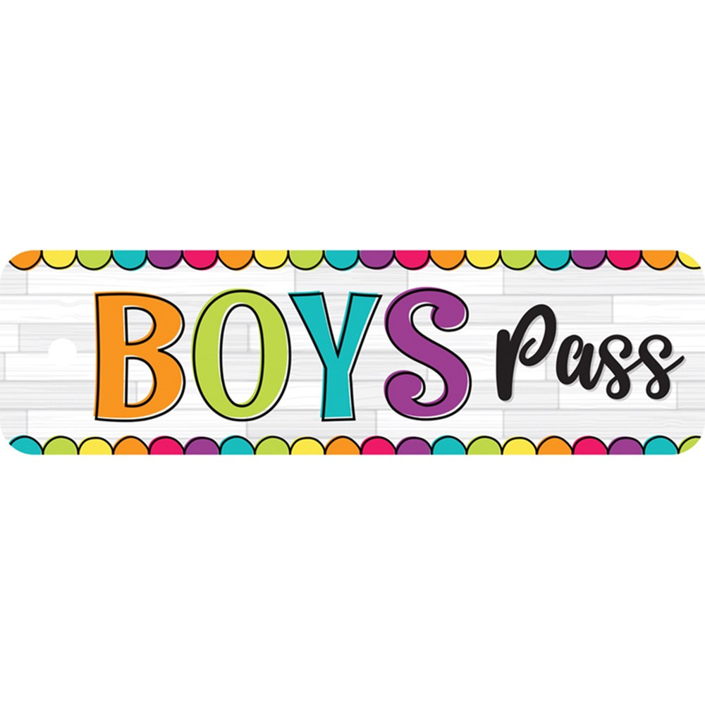 DIY Dots Boys Plastic Pass, 2.25 x 7.75" - TOP10173 | Top Notch Teacher Products | Hall Passes"